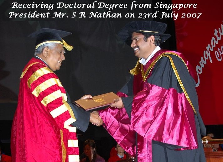Singapore President Conferes Doctoral Degree